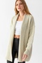Midi Length Shawl Collar Oversize Knitwear Cardigan Aw25Hi0014