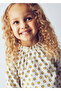 Beige Mustard Girl's Chiffon Knitted Blouse 4003 - 2