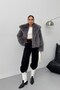 Women's Fur Coat Stylish Wide Collar Lined Snap Button Premium Fur Coat - 6