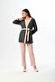 Women's Powder Jacquard Patterned Winter Special Design Maternity Maternity Dressing Gown Pajama Set