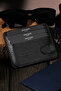 Black Floater Unisex Leather Card Holder 0777S3L - 5