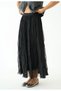 Elastic Waist Lined Ankle Length Tulle Skirt Black - 3