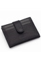 Black Unisex Leather Card Holder 0107S3L - 3