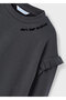 Gray Girl's Blouse with Sleeve Ruffle Detail 4433 - 4