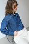 Shirt with Embroidery on the Shoulder and Denim Effect - 2