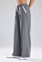 Women's Brooch Detailed Dirty Stitching Design Trousers - 5