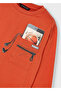 Boy's 4-9 Years Old Patterned Long Sleeve T-Shirt Red - 5
