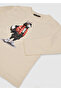 Beige Boy's Long Sleeve Printed T-Shirt 4083 - 3