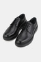 Men's Black Khaki Natural Leather Eva Sole Lace-Up Shoes - 2