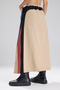 Women's Stripe Detailed Denim Garnished Design Long Skirt - 3
