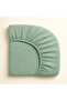 Muslin Fitted Sheet – 70X110 for Baby Crib |   100% Natural Cotton, Green