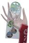 Brazil Triple Epoxy Metal Double Sided Drop Keychain Brazil - 2