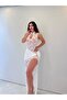 White Lace Buckle Detailed Maxi Dress - 4