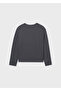 Gray Boy's Embossed Long Sleeve T-Shirt 7013 - 2