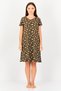 Rosaline by Women Allover Print Short Sleeves Sleeping Dress, Multicolor - 4