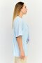 Women Crew Neck Short Sleeve Graphic Print T-Shirt, Light Blue - 3
