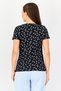 Rosaline x Women 2 Pieces Crew Neck Graphic Print Short Sleeve Sleepwear Top, Multicolor - 2