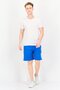 Men Embroidered Logo Basic Shorts, Blue - 3