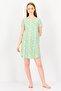 x Rosaline Women Abstract Print Short Sleeves Sleeping Dress, Multicolor - 3