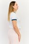 Women Sportswear Fit Graphic Print Outdoor Crop Top, White - 2