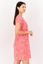 Women Allover Print Short Sleeves Sleepwear Dress, Multicolor - 3