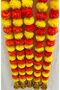 Shreej Artificial Marigold Fluffy Flowers and Golden/Silver Hanging Bells Garlands/Torans/Wall hangi - 4
