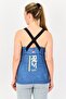 Women Cross Fit Lightly Padded Sleeveless Top, Blue - 3