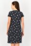 Women All Over Print Short Sleeves Sleeping Dress, Multicolor - 3