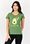 Women 2 Pcs Crew Neck Allover Print Short Sleeve Sleepwear Set, Multicolor - 4