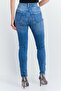 Women Skinny Fit Washed Stretch Jeans, Navy - 3