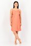 Women V Neck Textured Sleepwear Dress, Old Rose - 4