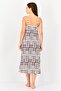 Women Polka Dots Sleeveless Sleeping Dress, Multicolor - 2