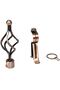 Roman Extendable Curtain Rod, Metal Single Rod Window Treatment Rod Drapery Rod ROSE GOLD, 150–300cm - 4