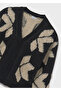 Black Girl's Patterned Cardigan 7318 - 4