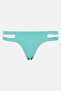 Women High Leg Ribbed Bikini Bottom, Sea Green