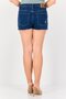 Women Skinny Fit Rip Denim Shorts, Blue - 2