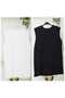 Women's Hijab Pleated Underwear 2 Pack Black Ecru Skirt Tunic Shirt Pleated - 2