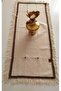 Buldan Cendere Cloth Lace Authentic Coffee Beaded Handcrafted Antique Fringed 50X135 cm Runner - 6