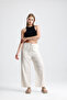 Linen Pants Cream Straight Cut - 6