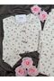 Pink Floral Print Ecru Berlin Pajama Set - 8