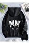 Dark Cat Back Printed Oversized Unisex Women/Men Hoodie Sweatshirt
