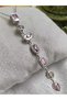 7 Pieces Pink Stone Y Steel Necklace - 4
