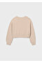 Beige Girl's Sequin Detailed Sweatshirt 7421 - 5