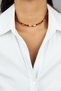 Gold Detail Red Crystal Women's Necklace