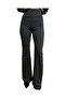 Gray Black Detailed Flared Trousers - 2