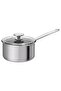 HEMKOMST Saucepan with lid, stainless steel/glass, 2 l