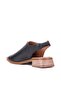 - Black Color Genuine Leather Laceless Women's Sandals 261-25by169038 - 4