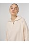 Zipper Closure Viscose Knitwear Tunic Cream - 8