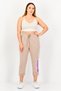 Women Sportswear Fit Outdoor Sweatpants, Tan - 4