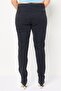 Women Regular Fit Solid Stretchable Chino Pants, Navy - 4